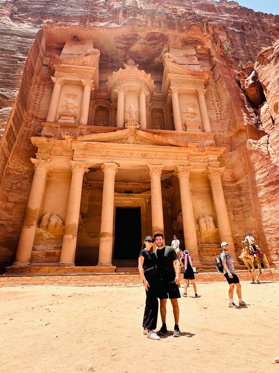 In front of the Treasury at Petra