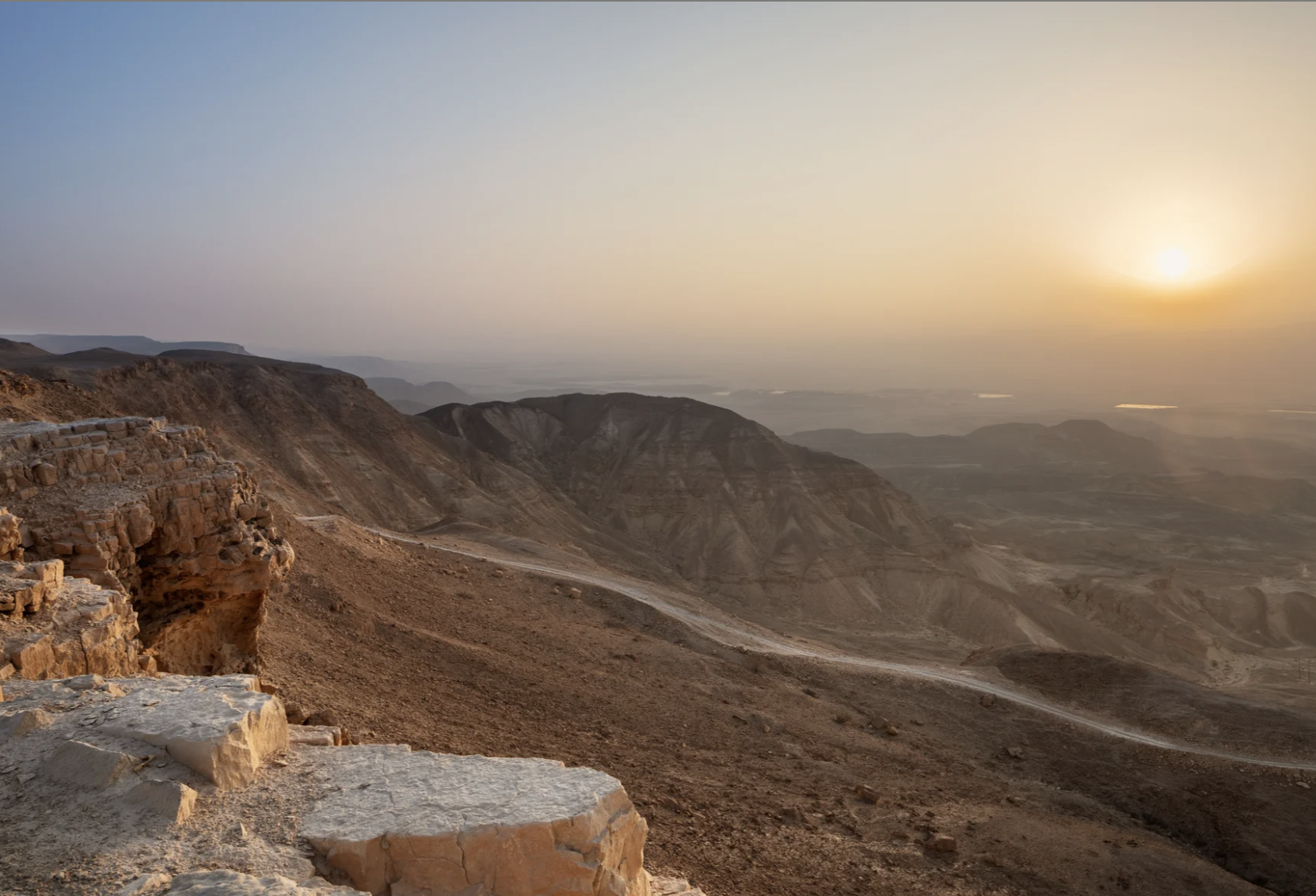 The Negev desert at sunrise